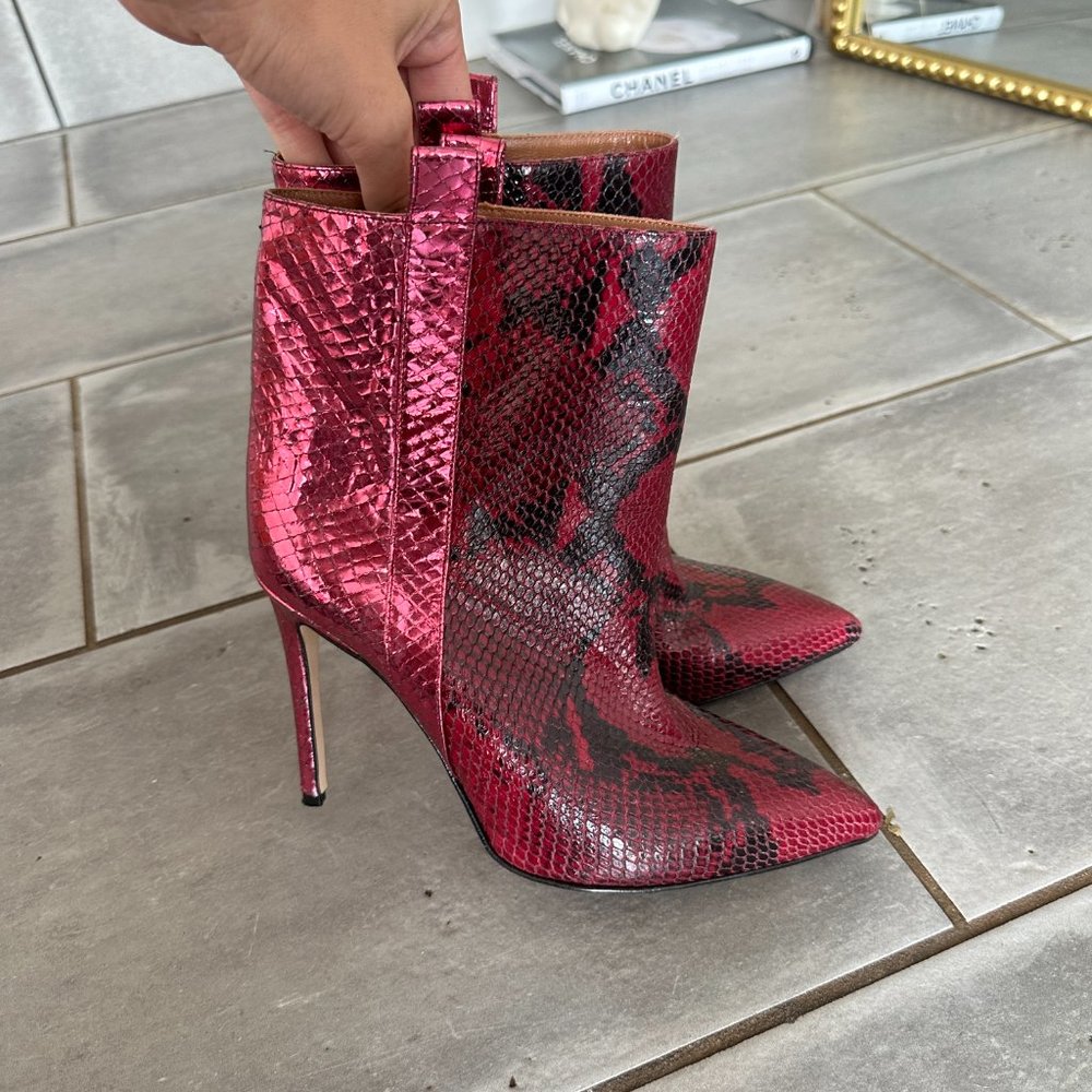 Paris Texas Metallic Snakeskin-Embossed Booties EU 39 - Picture 11 of 11